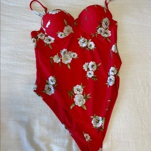 Floral one piece swimsuit